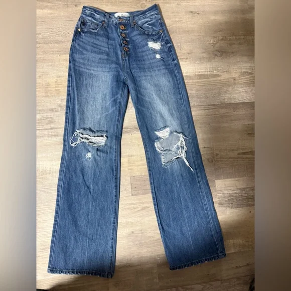 KanCan Dark Blue High-Rise Denim Jeans - Picture 7 of 9